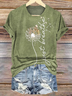 Damen Pflanzen Kurzarm T-Shirts T-Shirt Rundhals Lässig Sommer Oberteile