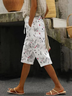 Damen Geblümt Fünfte Hose Hose Lässig Sommer Hose