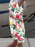 Damen Geblümt Lang Hose Lässig Frühling/Herbst Hose