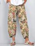 Damen Geblümt Knöchelhose Hose Lässig Frühling/Herbst Hose