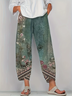 Damen Geblümt Caprihosen Hose Lässig Sommer Hose