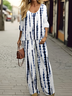Damen Gestreift Print Zweiteiliges Set Täglich Langarm Lässig Frühling/Herbst Bluse mit Hose Matching Set