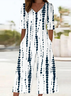 Damen Gestreift V-Ausschnitt Halbarm Lässig Sommer Jumpsuit