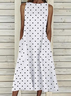 Damen Polka Dots Ärmellos Sommer Print Kleid Rundhals Täglich Lässig Maxikleid Passen & Flare Kleid H-Linie Kleid