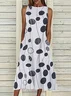 Damen Abstrakte Tupfen Ärmellos Sommer Print Kleid Rundhals Täglich Lässig Maxikleid Passen & Flare Kleid H-Linie Kleid