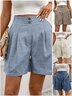Damen Unifarben Fünfte Hose Gerade Hosen Lässig Sommer Shorts