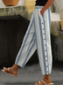 Damen Gestreift Lang Hose Lässig Frühling/Herbst Hose