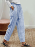 Damen Gestreift Lang Hose Lässig Frühling/Herbst Hose