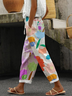 Damen Geblümt Lang Hose Lässig Frühling/Herbst Hose