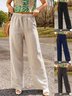 Damen Unifarben Lang Hose Lässig Frühling/Herbst Hose