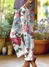 Damen Geblümt Lang Hose Lässig Frühling/Herbst Hose