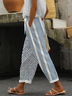 Damen Gestreift Lang Hose Lässig Frühling/Herbst Hose