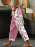 Damen Geblümt Lang Hose Lässig Frühling/Herbst Hose