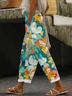 Damen Geblümt Lang Hose Lässig Frühling/Herbst Hose