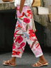 Damen Geblümt Lang Hose Lässig Frühling/Herbst Hose