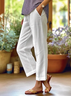 Damen Unifarben Lang Hose Lässig Frühling/Herbst Hose