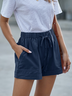 Damen Unifarben Shorts Gerade Hosen Lässig Sommer Shorts