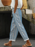 Damen Geblümt Lang Hose Lässig Frühling/Herbst Hose