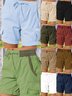 Damen Unifarben Fünfte Hose Gerade Hosen Lässig Sommer Shorts