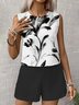 Damen Geblümt Print Zweiteiliges Set Täglich Ärmellos Lässig Sommer Mehrteiliges Set Matching Set