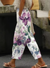 Damen Geblümt Lang Hose Lässig Frühling/Herbst Hose