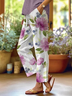 Damen Geblümt Lang Hose Lässig Frühling/Herbst Hose
