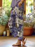 Damen Geblümt Lang Hose Lässig Frühling/Herbst Hose