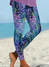 Damen Geblümt Lässig Alle Jahreszeiten Print Lang Leggings
