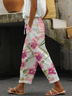 Damen Geblümt Lang Hose Lässig Frühling/Herbst Hose