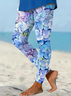 Damen Geblümt Lässig Alle Jahreszeiten Print Lang Leggings