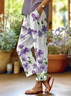 Damen Geblümt Lang Hose Lässig Frühling/Herbst Hose