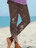 Damen Geblümt Lässig Alle Jahreszeiten Print Lang Leggings