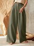 Damen Unifarben Lang Elastische Taille Hose Lässig Frühling/Herbst Hose