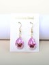 Schmetterling Zeit Juwel Getrocknet Blume Schleierkraut Spitze Blume Pastoral Stil Glas Ohrringe