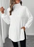 Damen Unifarben Langarm T-Shirts T-Shirt Rundhals Lässig Frühling/Herbst Oberteile