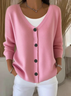Damen Unifarben Lässig Frühling/Herbst Strickjacke