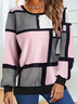 Damen Abstrakt Rundhals Print Lässig Frühling/Herbst Langarm Sweatshirt