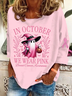 Damen Geblümt Langarm T-Shirts T-Shirt Rundhals Print Lässig Frühling/Herbst T-Shirt mit Grafik Oberteile