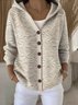 Damen Geblümt Langarm Kapuze Lässig Frühling/Herbst Strickjacke Oberbekleidung