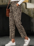 Damen Leopard Lang Hose Lässig Frühling/Herbst Hose