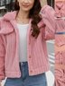 Damen Frühling/Herbst Oberbekleidung Retro Nahtverarbeitung Unifarben Langarm Schalkragen Jacke