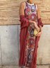Damen Gestreift Print Zweiteiliges Set Täglich Langarm Retro Frühling/Herbst Mantel mit Rock Matching Set
