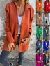 Damen Frühling/Herbst Oberbekleidung Retro Nahtverarbeitung Unifarben Langarm Stehkragen Jacke
