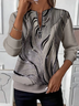 Damen Abstrakt Rundhals Print Lässig Frühling/Herbst Langarm Sweatshirt