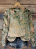 Damen Geblümt Rundhals Print Lässig Frühling/Herbst Langarm Sweatshirt
