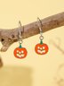 Halloween Ohrringe Grusel Lustig Schädel Spinne Kürbis Geist Schwarze Katze Ohrringe echt Golden Galvanisiert Schmuck Ohrringe