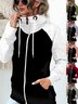 Damen Frühling/Herbst Oberbekleidung Retro Nahtverarbeitung Unifarben Langarm Stehkragen Jacke