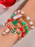 Weihnachten Polymer Ton Armband Weihnachten Bunt Weihnachtsmann Schneeflocke Schneemann Armband Weihnachten Armband Set