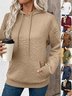 Damen Geblümt Kapuze Jacquard Lässig Frühling/Herbst Langarm Sweatshirt