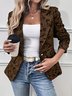 Damen Frühling/Herbst Oberbekleidung Retro Print Geblümt Langarm Schalkragen Jacke